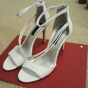 White Strap Heels